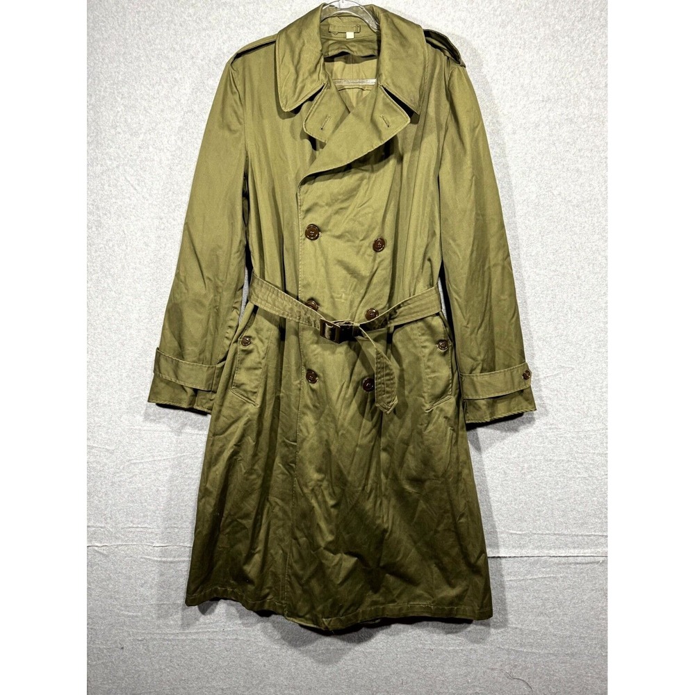 US Army War Winter Great Coat Lining‎ OG-107 Overcoat Cotton Women Medium Green